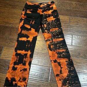 White House Black Market Orange and Black Pants Legacy size 4R